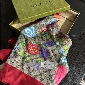 Gucci Floral Silk Scarf